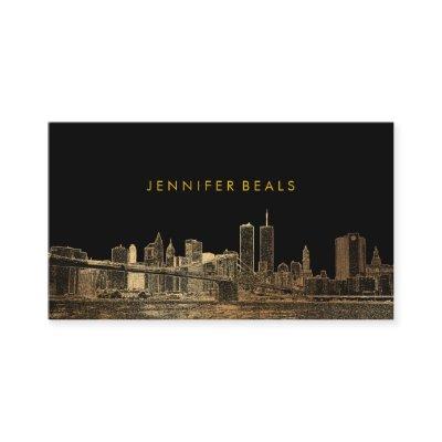 PixDezines Faux Gold NYC Skyline/DIY background