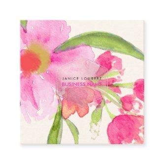 PixDezines Floral Watercolor/May Flower Square