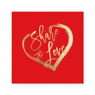 PixDezines Glam Share the Love Faux Gold Square