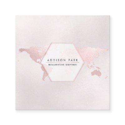 PixDezines going global/blush gold map export Square