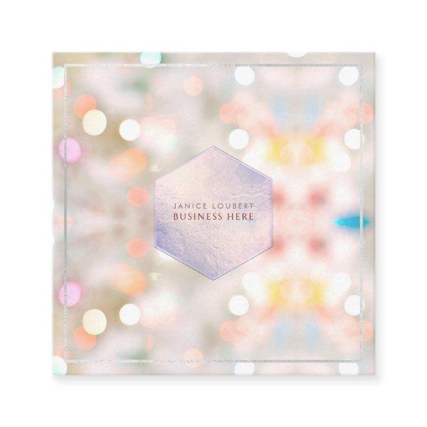 PixDezines Honeycomb+Colorful Bokeh Square
