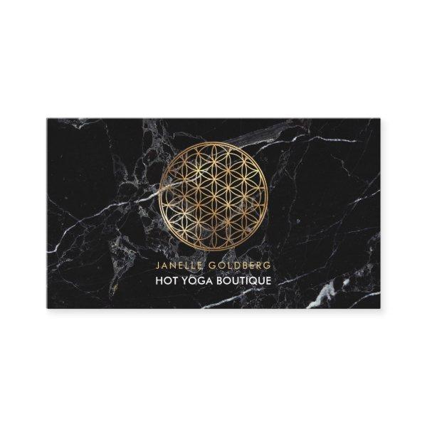 PixDezines Marble/Flower of Life/Faux Gold