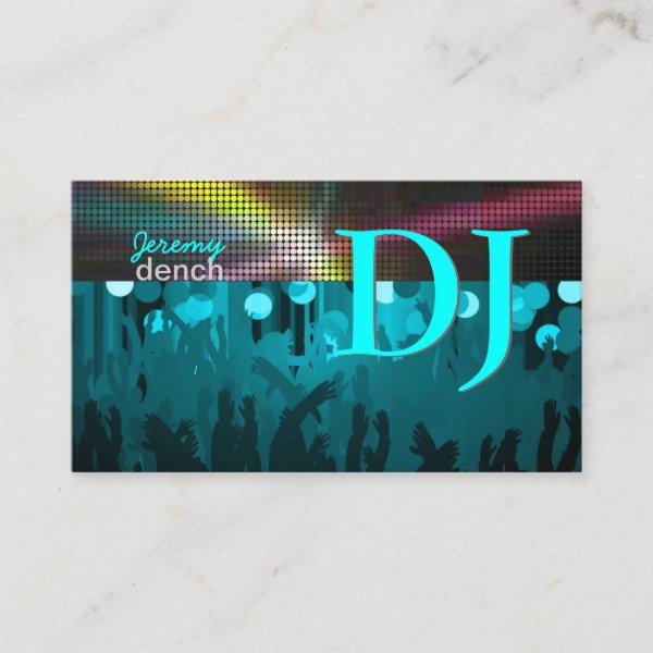 PixDezines Retro DJ+dance hall/aqua blue