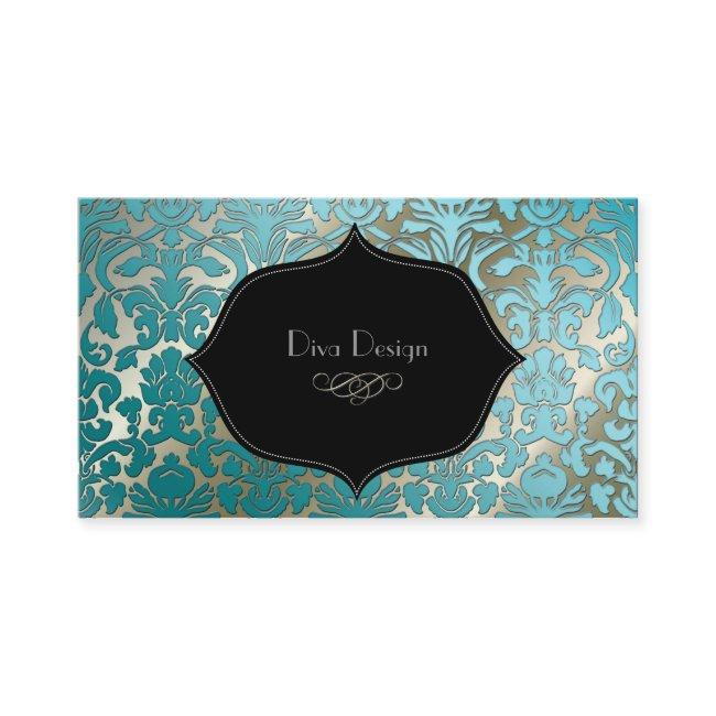 PixDezines teal flora damask/diy background