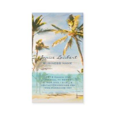 PixDezines vintage hawaiian beach scene