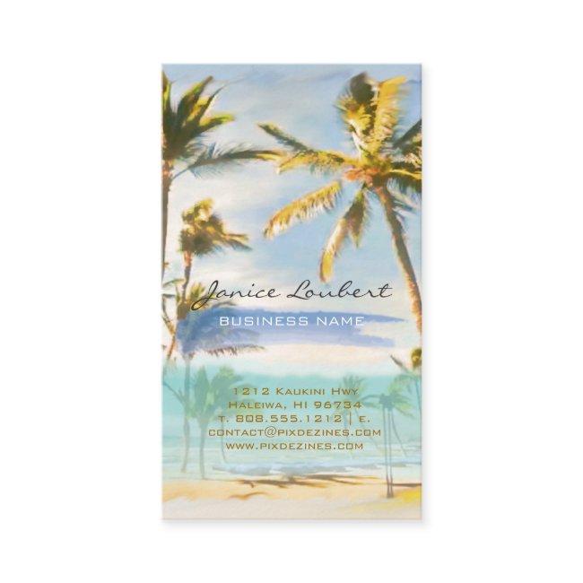 PixDezines vintage hawaiian beach scene