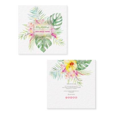 PixDezines Watercolor Elegant Tropical Paradise Square