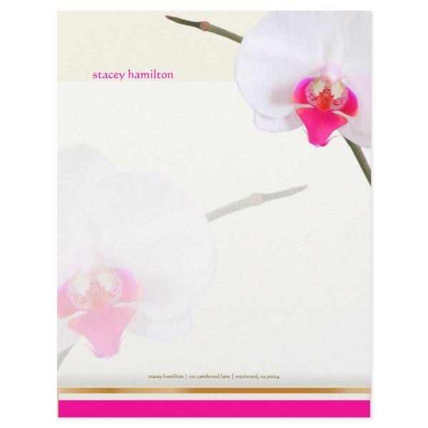 PixDezines White Orchid 2 | Perfect Bride Letterhead