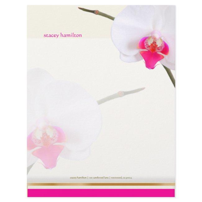 PixDezines White Orchid 2 | Perfect Bride Letterhead