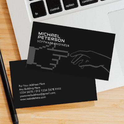 Pixel Hand in Contact With Human Hand | IT - Black