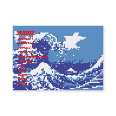Pixel Tsunami Blue 8 Bit Pixel Art