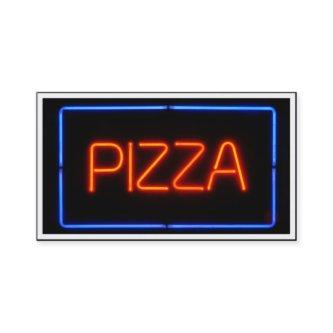 PIZZA Blue & Red Neon Sign