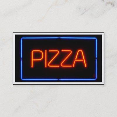 PIZZA Blue & Red Neon Sign