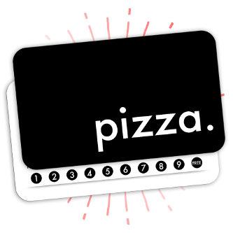 pizza. loyalty punch card