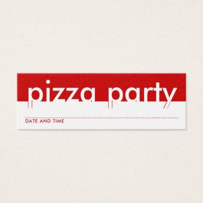 pizza party appointment card