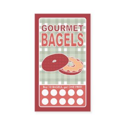 plaid bagels punch card