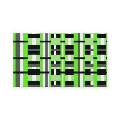 Plaid in Lime Green, Black, White & Gray