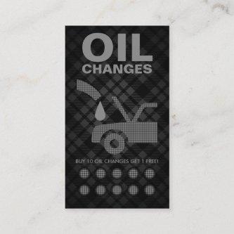 plaid oil changes punch card