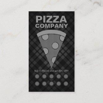 plaid pizza punch card