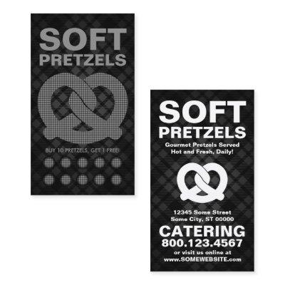 plaid soft pretzel punch card