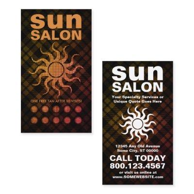 plaid spray tan punch card