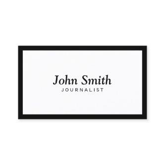 Plain Black Border Journalist