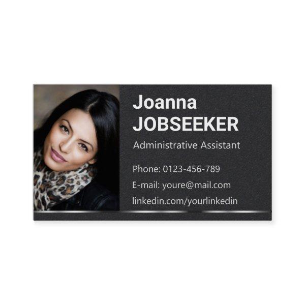 Plain Black Classic Job Seeker Minimal Elegant