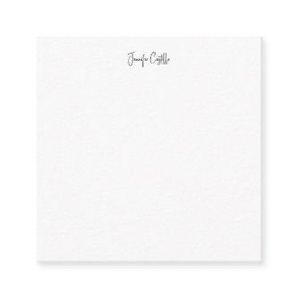 Plain Black White Minimalist Calligraphy Enclosure Card