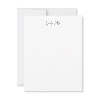 Plain Black White Minimalist Calligraphy RSVP Card