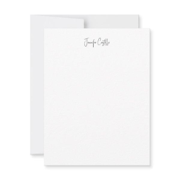 Plain Black White Minimalist Calligraphy RSVP Card