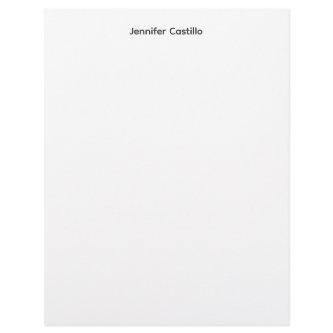 Plain Black White Minimalist Modern Letterhead
