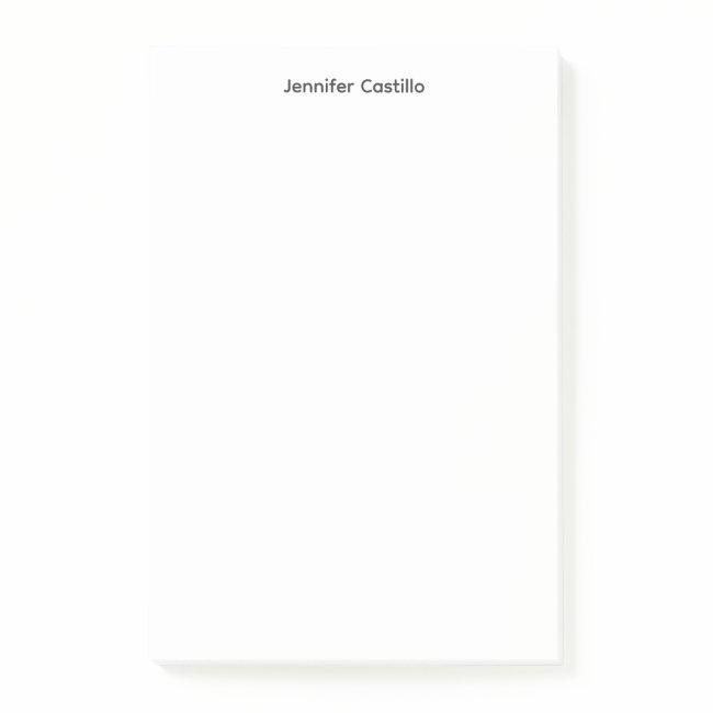 Plain Black White Minimalist Modern Post-it Notes