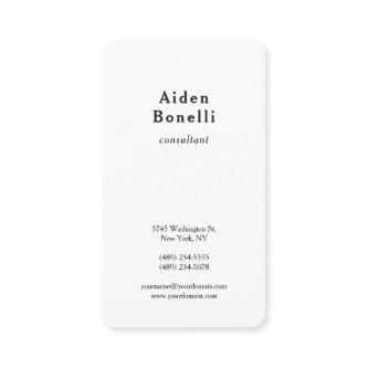 Plain Black White Modern Minimalist Professional