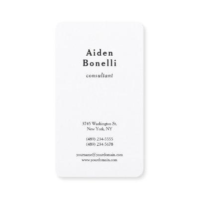 Plain Black White Modern Minimalist Professional