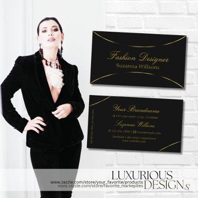 Plain Black with Shimmery Gold Decor Simply Modern