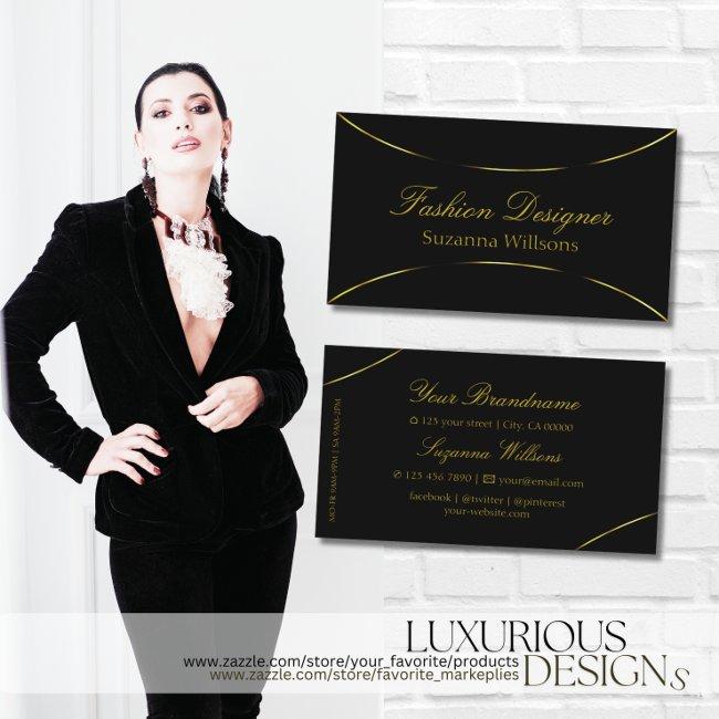 Plain Black with Shimmery Gold Decor Simply Modern