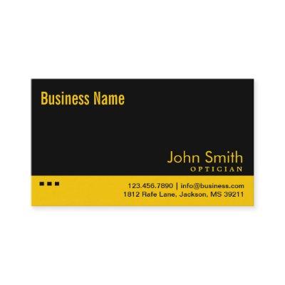 Plain Black & Yellow Optician