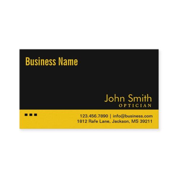 Plain Black & Yellow Optician