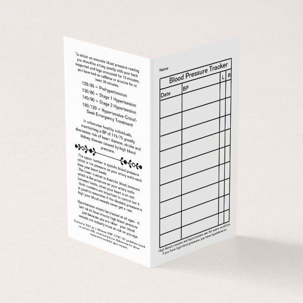 Plain Blood Pressure Wallet Card 2021