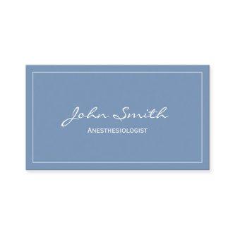 Plain Blue Anesthesiologist