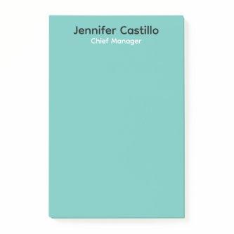 Plain Blue Black White Minimalist Modern Post-it Notes