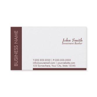 Plain Brown Investment Banker