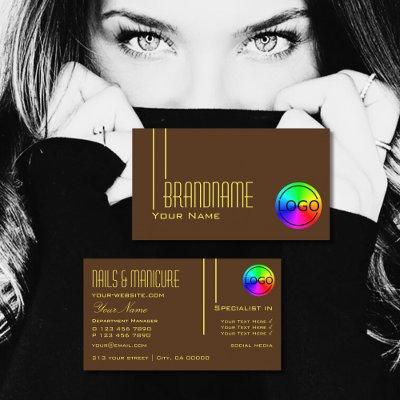 Plain Chocolate Brown with Logo Professional Chic