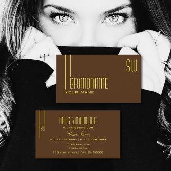 Plain Chocolate Brown with Monogram Professional