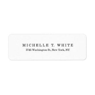 Plain Classical Black White Minimalist Label