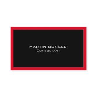 Plain Clean Black Red Border Standard