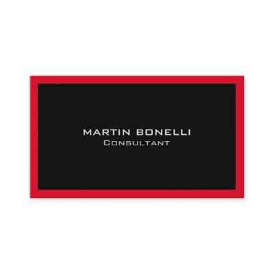 Plain Clean Black Red Border Standard