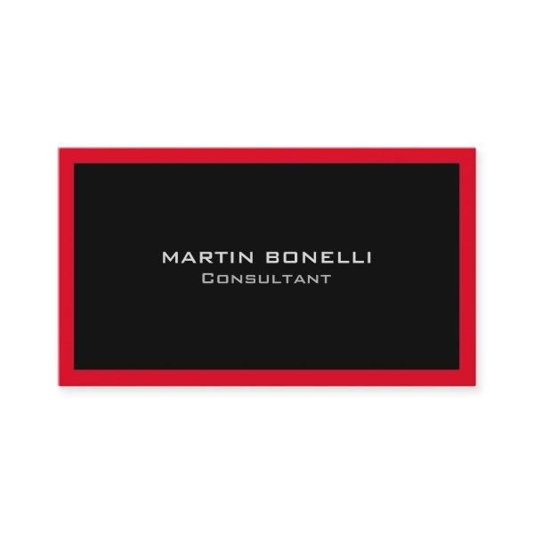 Plain Clean Black Red Border Standard