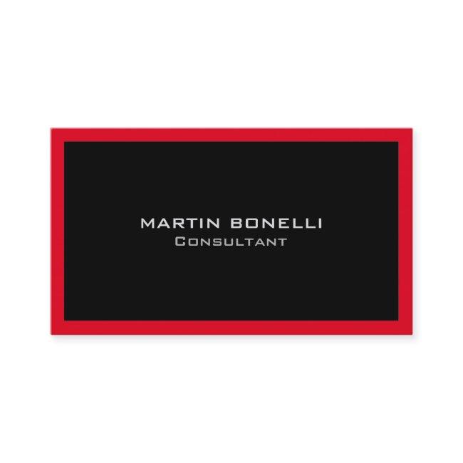 Plain Clean Black Red Border Standard