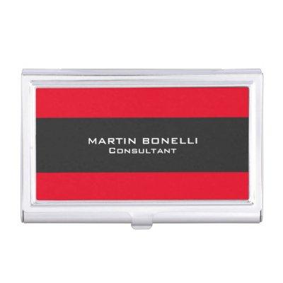 Plain Clean Red Grey Stripe Standard   Case